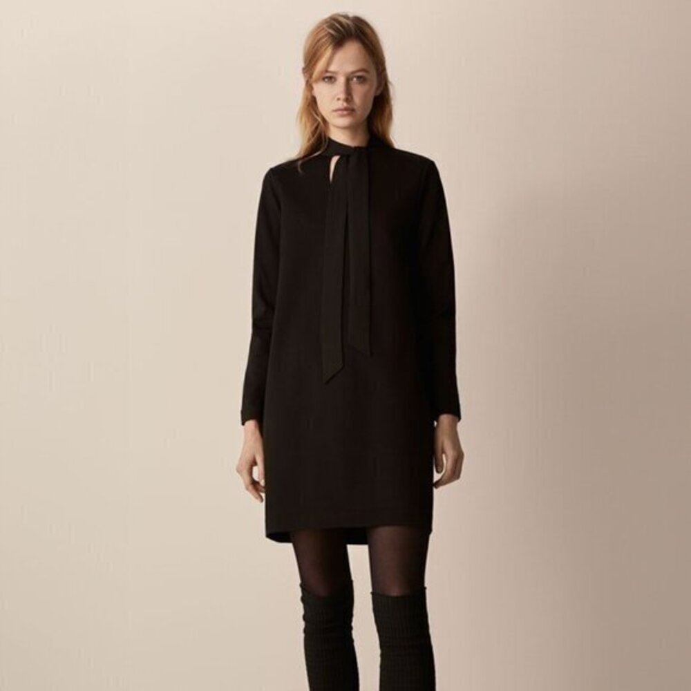 Massimo Dutti Contrast Dress w/ Bow - sz Medium